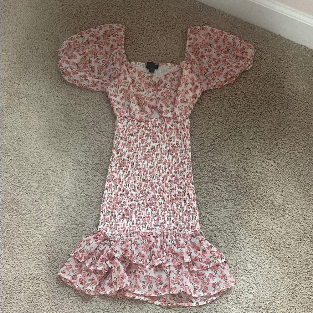 LoveShackFancy inspired floral smocked dress